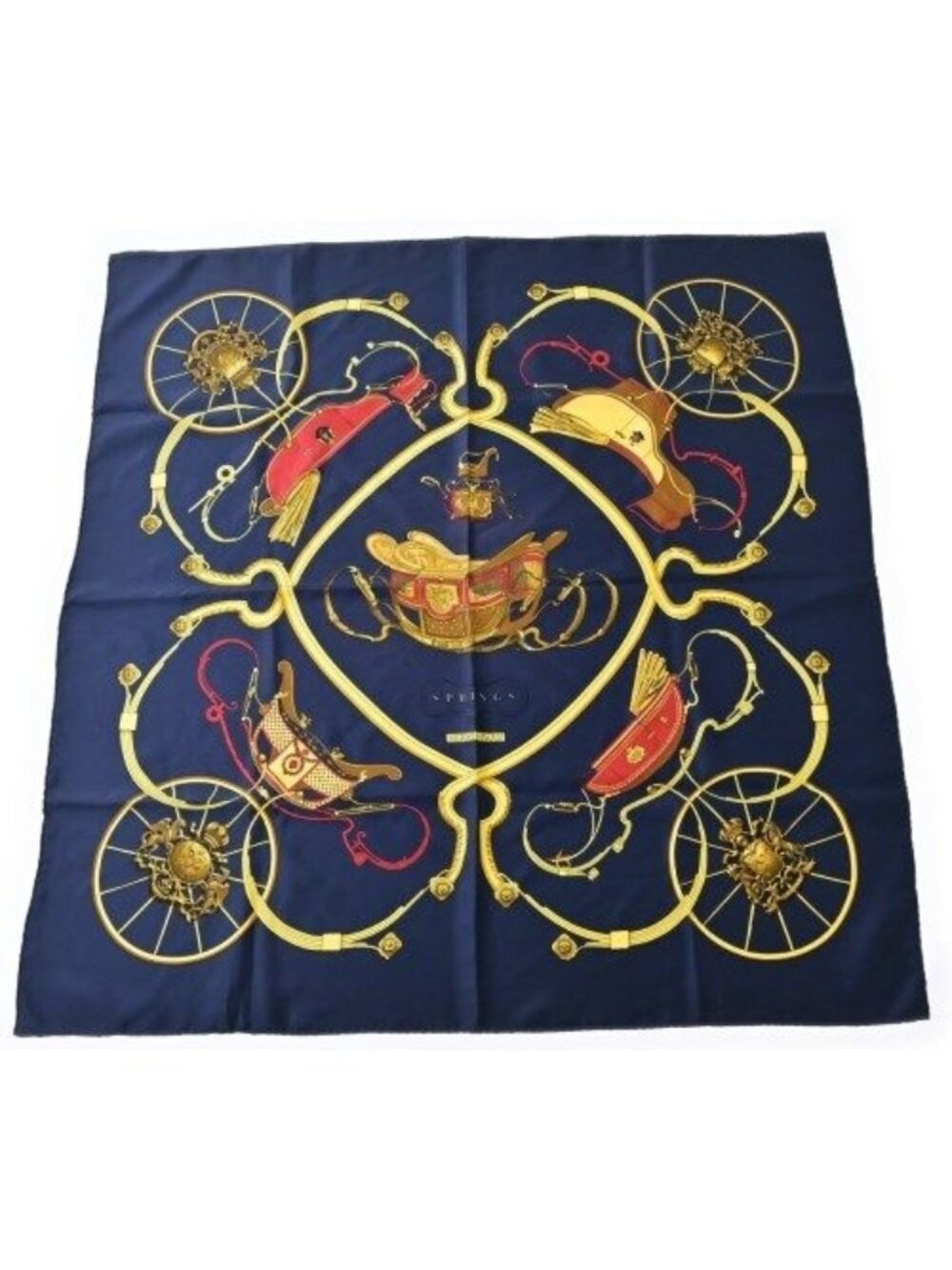 Hermes Bandana Scarf Navy - Picture 1 of 6